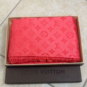 Louis Vuitton Vibrant Red Monogram Shawl